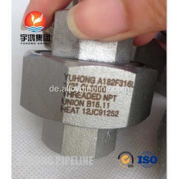 A182 F316L 1/2 &quot;CL3000 Gewinde NPT Union B16.11